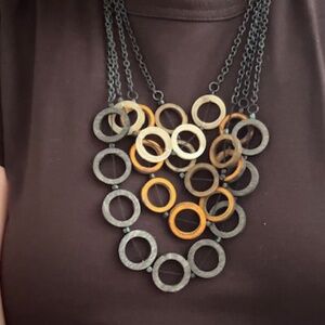 Wooden layered necklace